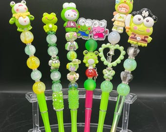 Keroppi Hello Kitty Beaded Themed Pens