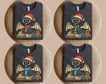 Toothless Christmas Shirt: Night Fury Holiday Tee, How to Train Your Dragon, Epic Universe