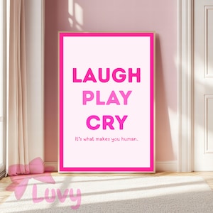 Cute pink wall art set, Pink mental health quotes, Girly mental health wall art, Pink Inspirational wall art set, Affirmation wall art set