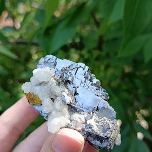 Galena, Calcite & Chalcopyrite Cluster | Krushev Dol Mine, Madan, Bulgaria | Raw Crystal Collector’s Piece