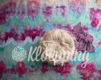 Girls Tie Dye newborn digital photo backdrop