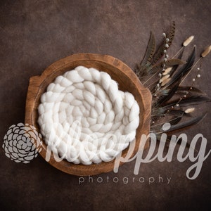 Quail Feathers, reeds and wool newborn digital background