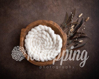 Quail Feathers, reeds and wool newborn digital background