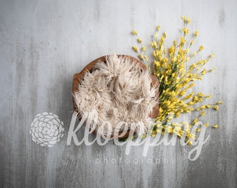 Yellow spring flower bowl newborn digital backdrop