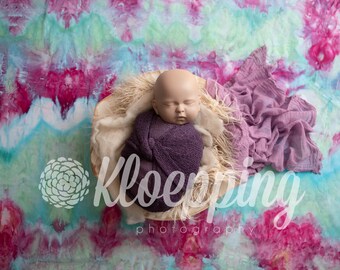 Tie Dye newborn digital photo backdrop