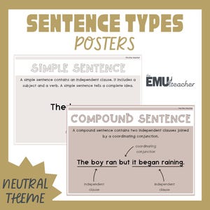 Sentence Types Neutral Posters Improve Writing and Sentence Structure