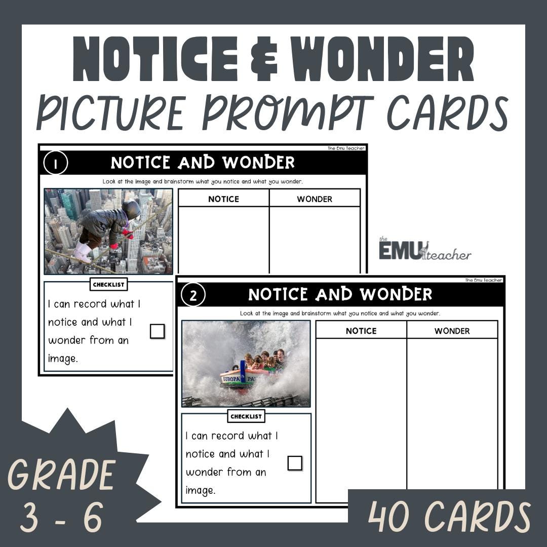 Notice & Wonder Picture Prompts Generating Ideas to Improve Story ...