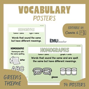 Vocabulary Posters Word Associations & Types Deepen Language Understanding