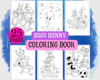 Bunny Themed Coloring Book for Kids – 30 Cute Rabbit Pages – Printable Easter Animal Coloring – Digital Download PDF Activity Book