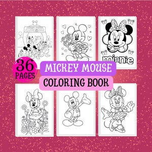 Mickey Mouse Coloring Book – 36 Pages | Digital Download PDF | For Kids Coloring Pages Kids