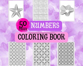 Geometric Zentangle Coloring Book | 50 Page Stress Relief (Digital Download)