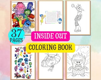 Inside Out Coloring Book | 37 Pixar Emotion Pages (Digital Download)