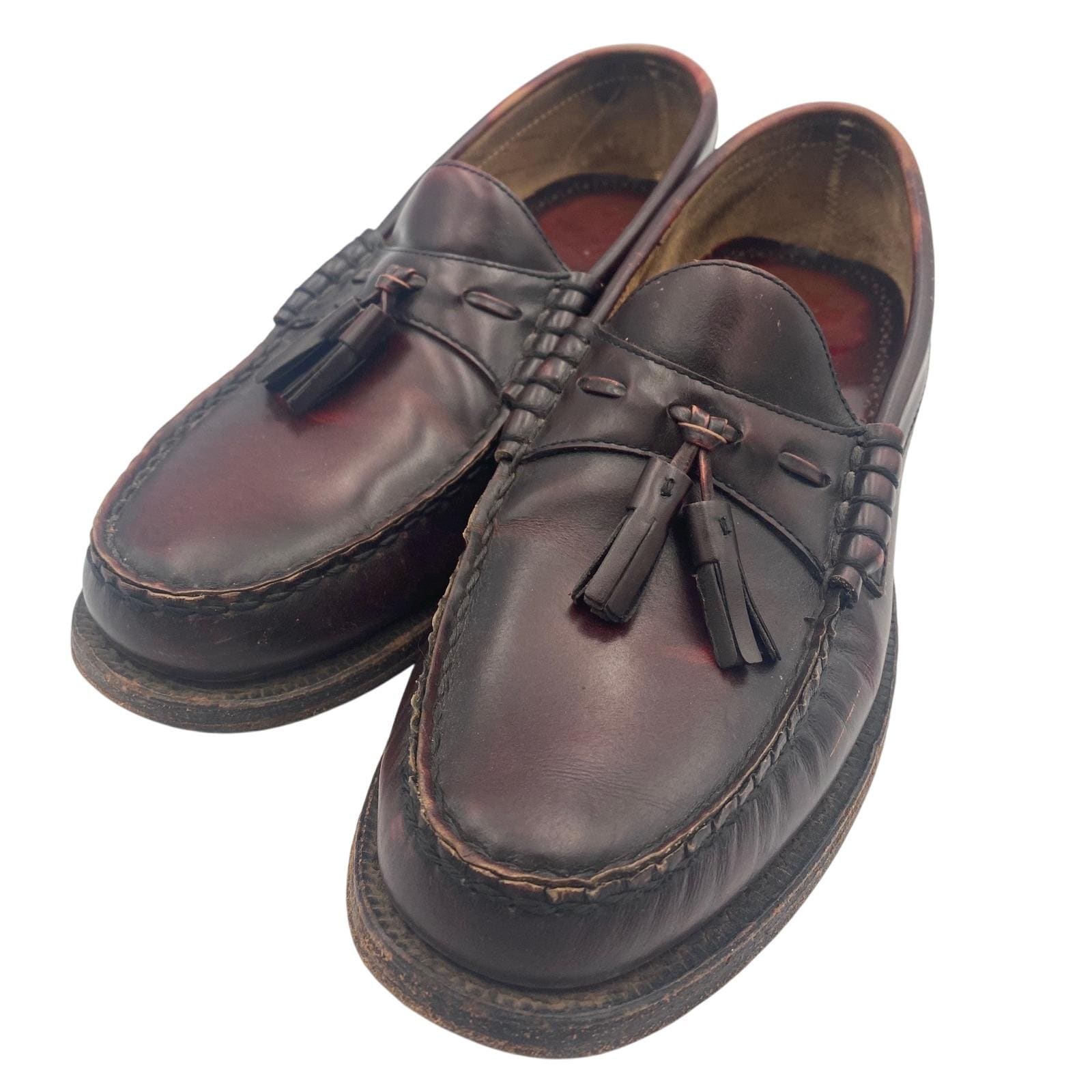 Johnston & Murphy Men Tassel Loafers Burgundy Leather Dress  display picture 2