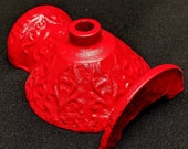 Antique Arcade Crystal Coffee Grinder Part No. 40 Ornate Cast Iron Face Plate Red Replacements 23534