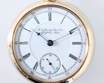1894 Hamilton 18s 17J Grade 934 Heavy 162 Grams 14K Brooklyn Watch Case Private Label Dial Movement Early 4 Digit Serial Number
