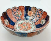 Authentic 19th Century Japanese Meiji Period Imari Signed Porcelain Bowl Exquisite Hand Painted Inside and Out Much Gilding Antique 19058
