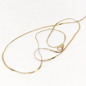 17&quot; Fine Thin 14K Gold Chain Necklace | Italy | 24130