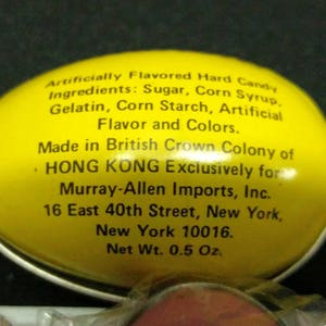 NOS 12 Egg Tins Unopened Imported Decorative Reusable Filled Easter Egg Tins in 24 ct Display Box British Crown Colony of Hong Kong 19550 image 6