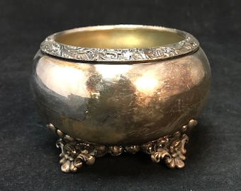 Mid Century Silver Plate Wilcox International Silver Beverly Manor Waste Slop Scrap Bowl Dish