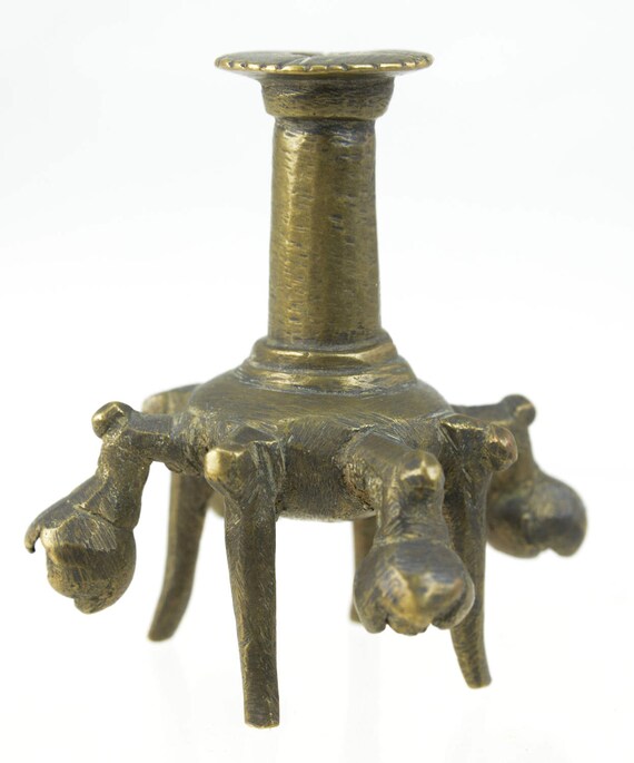 Antique Middle Eastern Kohl Bottle solid metal brass / bronze Etsy