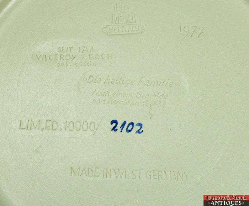 Mettlach Villeroy & Boch Weihnachten 1977 Cameo Reliefmuster Weihnachtsteller Bild 5