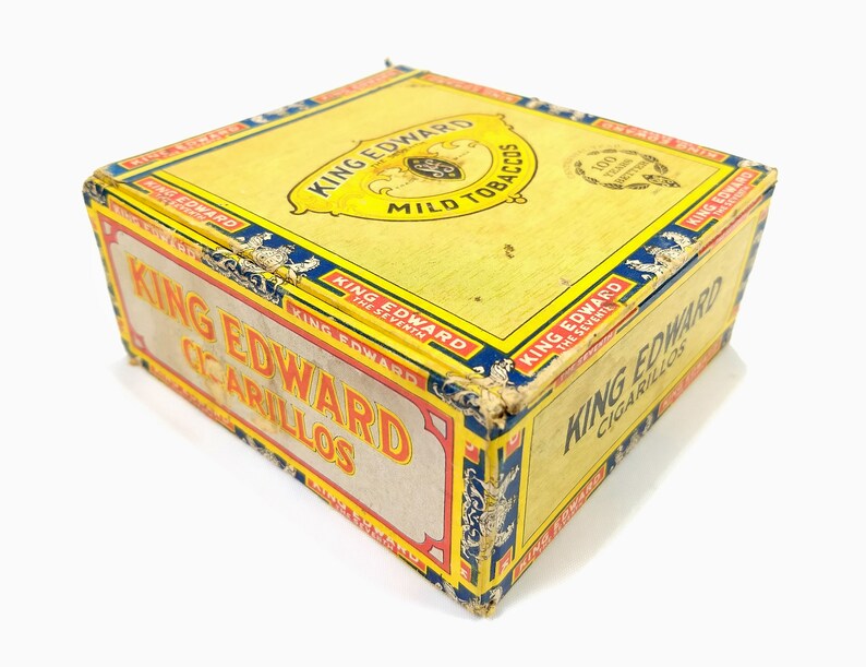 Vintage Lot of 3 General Store Display Cigar Boxes 2 Wooden 1 Cardboard image 4