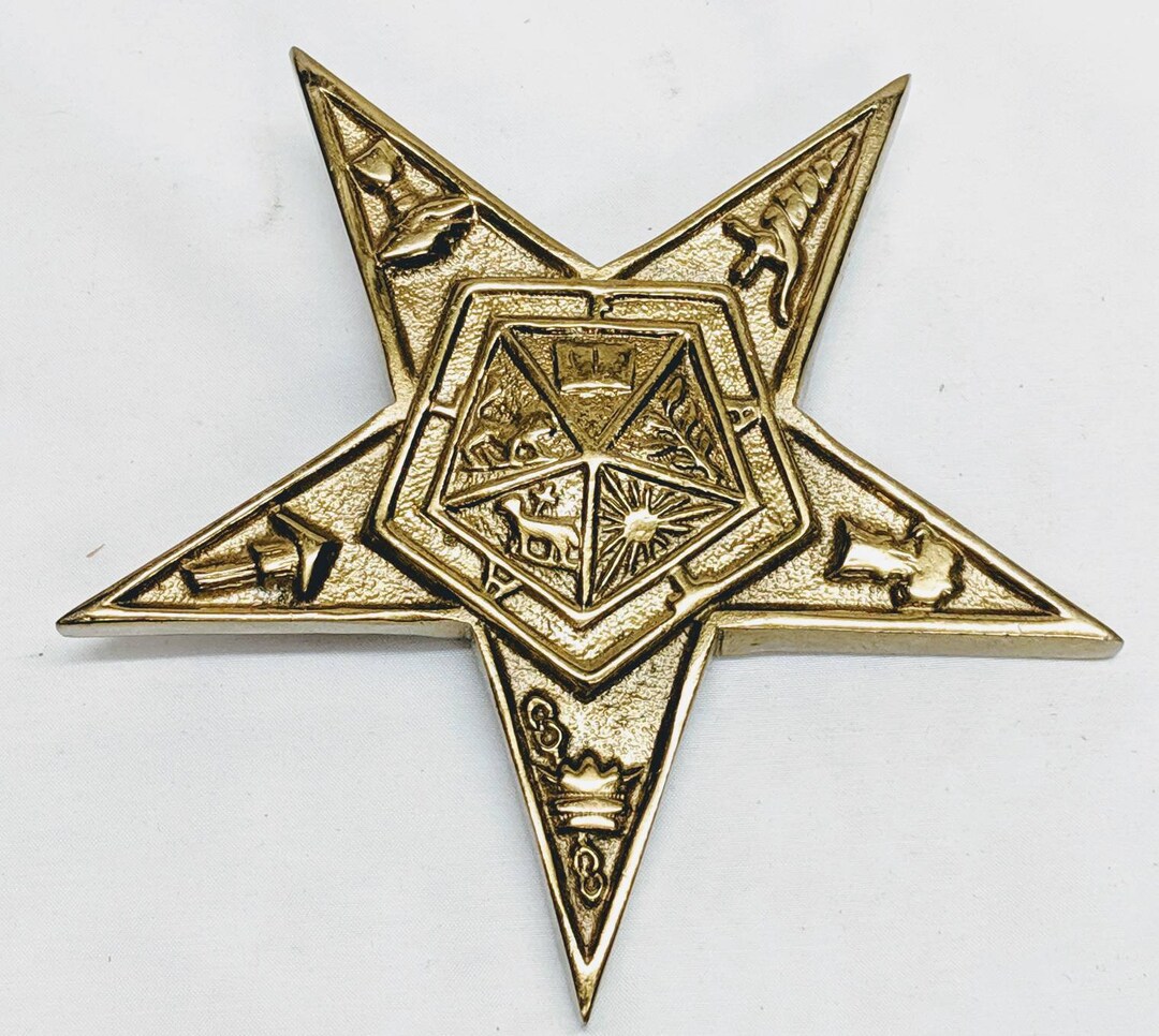 Order of the Eastern Star Female Masonic Metal Emblem Plaque Etsy