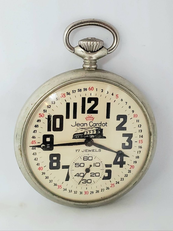 Jean cardot 17 jewels pocket watch hot sale