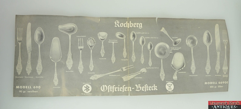 Vtg 15pc Kochberg Bestecke Ostfriesenbesteck Silver Plate Flatware Germany image 3