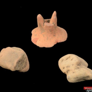 3 Mayan Cenote Yucatan Dig Pre-Columbian Old Clay Stone Ancient Artifacts