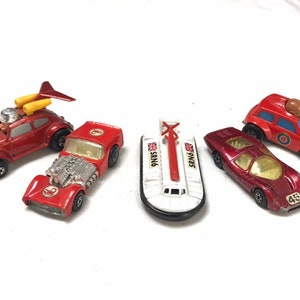 Lot of 5 VTG 1970s Lesney Products Matchbox Superfast Cars | Nice Display Condition 1 Rare Scorpion Road Dragster No Boxes Little Wear