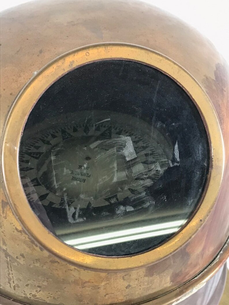 Antique Negus Ritchie Compass Pembroke Mass. Binnacle Etsy