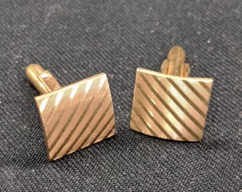 Gold Filled Cuff Links | 10K 1/20 | Men's Fashion | Vintage | Gift for Him | Vintage Jewelry | Mid Century Style