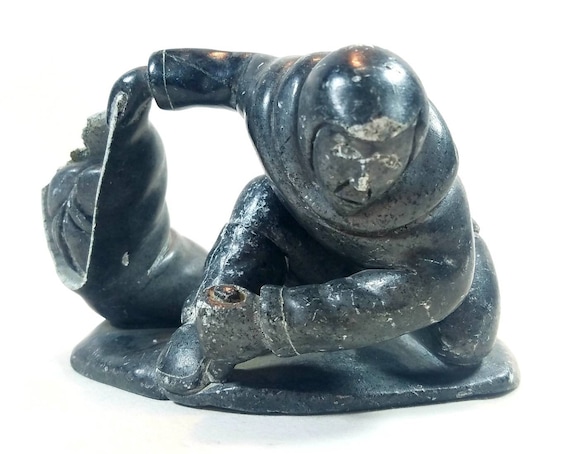 彫刻・オブジェ Inuit stone carving object Vintage Inuit- Eskimo Soapstone Carving Sculpture (From