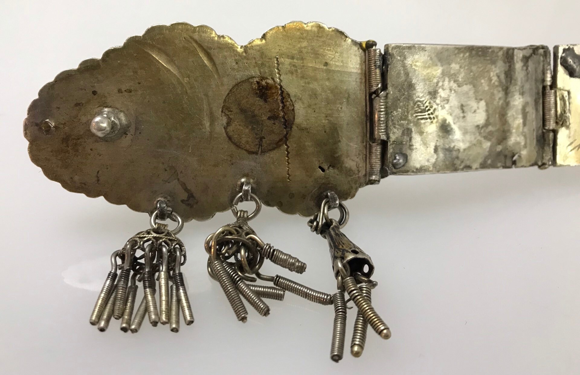 19 世紀初頭のイスラム トルコ オスマン帝国の民族的なシルバー パネル