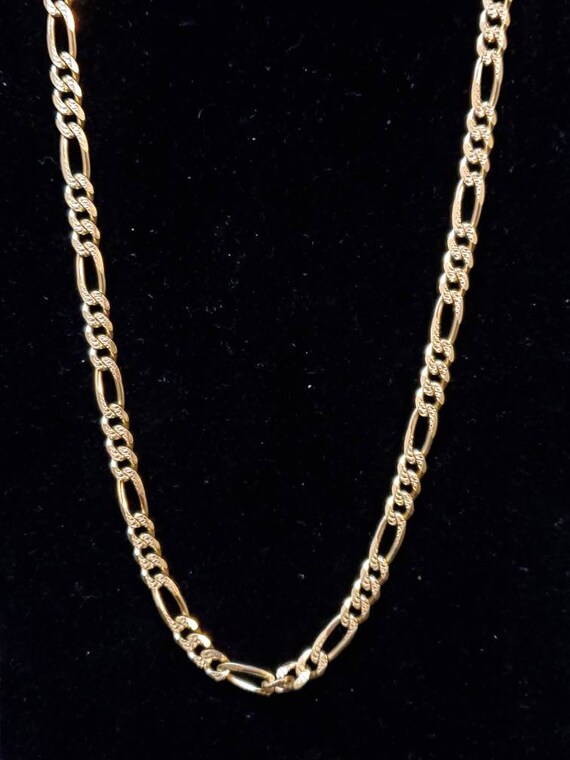 14kt gold sale figaro necklace