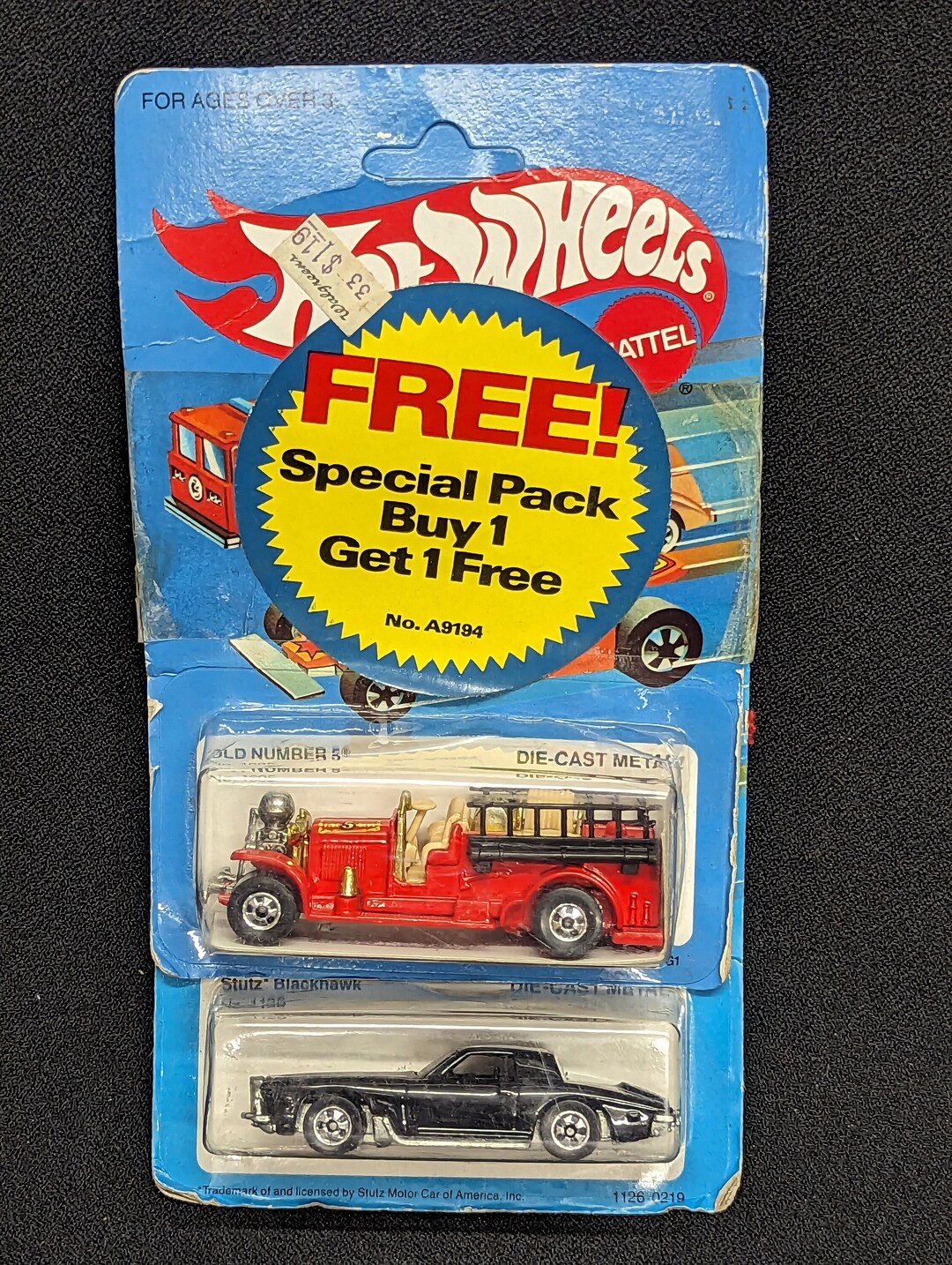Hot Wheels Old Number 5 & Stutz Blackhawk 1982 NOS on Card Etsy