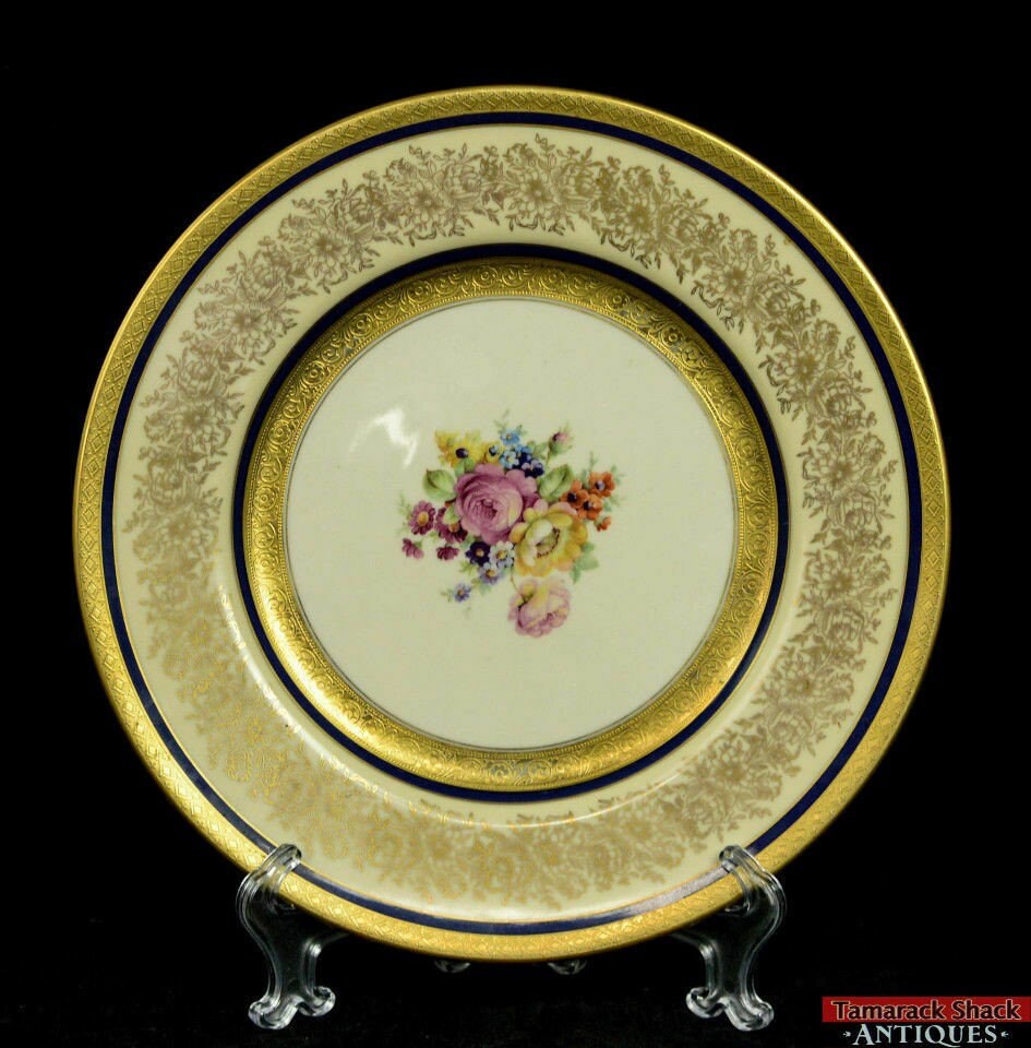 13 pc Antique Edgerton Porcelain 10.5 Dinner Plates Etsy