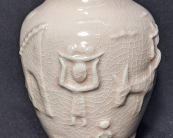 1949 Rookwood Vase 6762 | Mexican Motif | Vintage Pottery | Matte Pale Pink Glaze