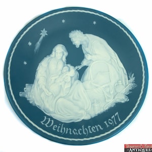 Mettlach Villeroy & Boch Weihnachten 1977 Cameo Reliefmuster Weihnachtsteller Bild 1