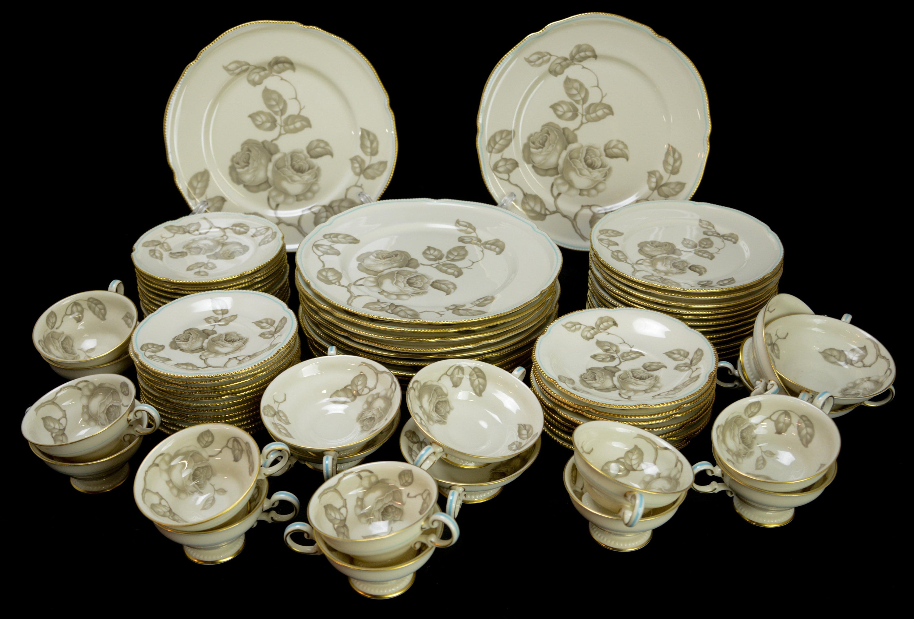 75 Piece Set Castleton China Gloria Pattern Teacup Saucer Etsy