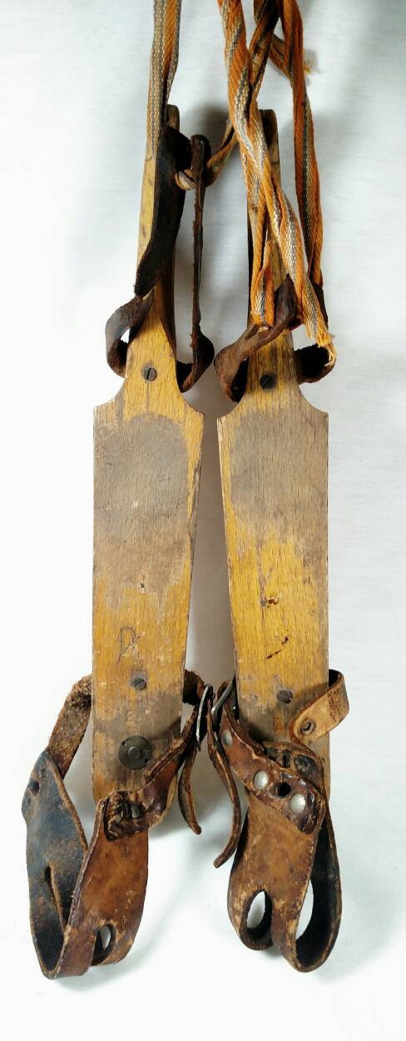 Antique 1900s Primitive Wooden Ice Skates Signed N.S.A Akkrum Etsy