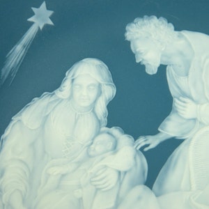Mettlach Villeroy & Boch Weihnachten 1977 Cameo Reliefmuster Weihnachtsteller Bild 2