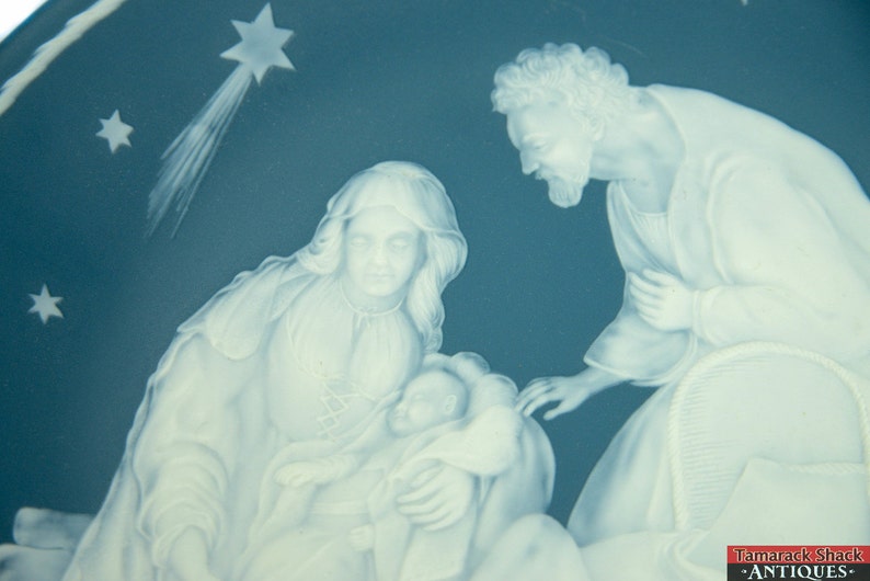 Mettlach Villeroy & Boch Weihnachten 1977 Cameo Reliefmuster Weihnachtsteller Bild 2