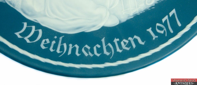 Mettlach Villeroy & Boch Weihnachten 1977 Cameo Reliefmuster Weihnachtsteller Bild 3