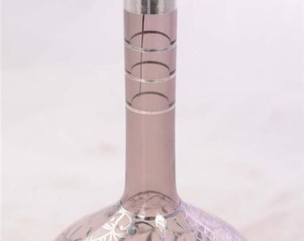 VTG ヌーボー スターリングシルバー デポジット アメジスト 吹きガラス