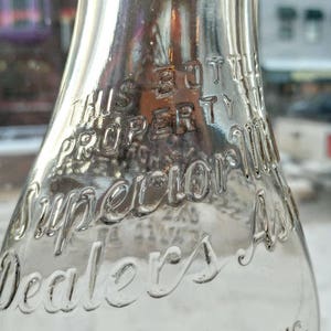 Vintage Superior Milk Dealer&#39;s Association Duraglas Round Quart Milk Bottle Superior Wis BB 48 Very Clean Nice
