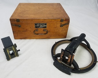 Antique 1941 Nautical Telescopic Alidade Turning Board WWII US Navy Ajax Engineering Co. Chicago, ILL Display