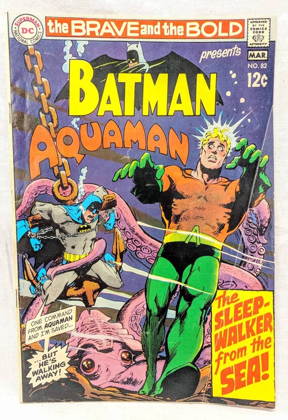 Vintage Mar 1969 Dc Comics No 12 Cent Batman Aquaman Comic Etsy Vintage Mar 1969 Dc Comics No 12 Cent Batman Aquaman Comic Etsy