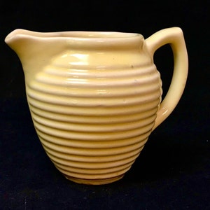 Vintage Bauer USA 907 Ringware Bikupa 20oz Keramikkanna | Gul färg | 5” hög